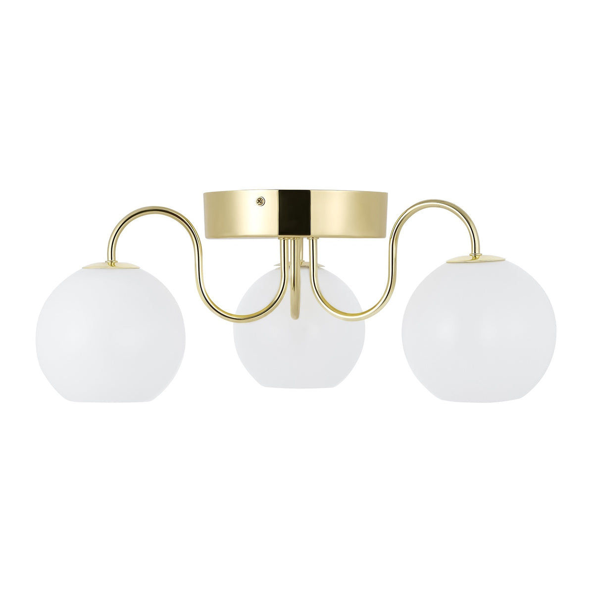 Plafonnier Franca laiton, verre
