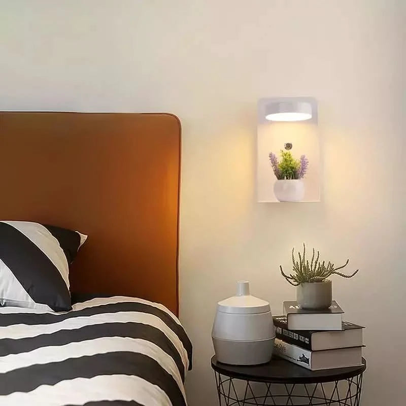 Bedroom LED Wall Lights With Switch 5V 2.1A USB Charging Interface With Flower Luminaire Wandlamp Indoor Fixtures Deco Maison | Designix -     - https://designix.fr/