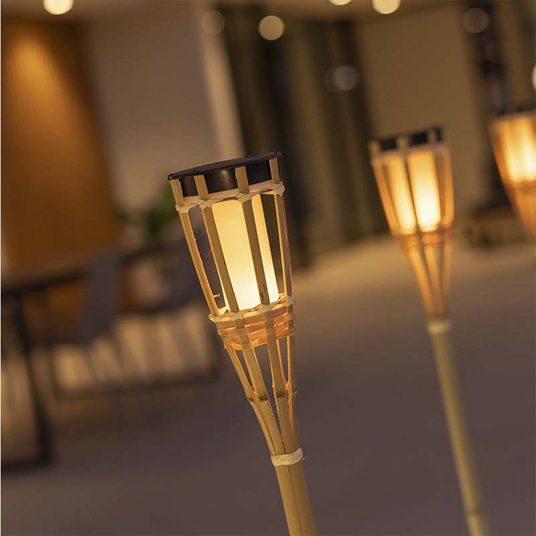 Hiama Solar-Gartenleuchte mit Flammeneffekt, 24er-Set