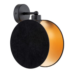 Wandleuchte Motiv schwarz und gold