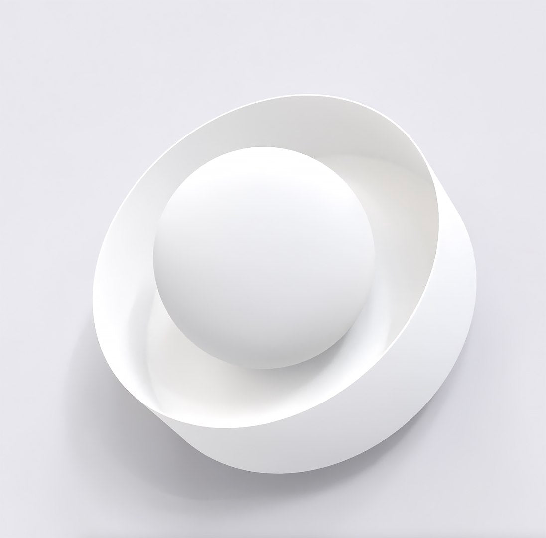 Autre angle de face montrant le bandeau rond qui enveloppe la sphère.