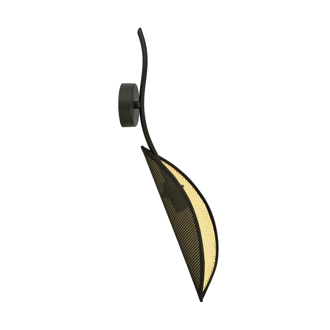 Wandleuchte Lotus, schwarz und gold