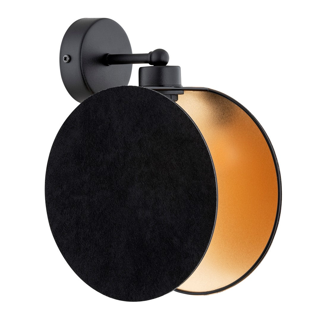 Wandleuchte Motiv schwarz und gold