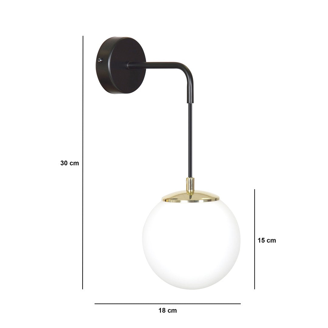 Schéma de dimensions du luminaire avec hauteur trente et largeur dix-huit centimètres.