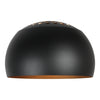 Lampenschirm 42 cm schwarz/gold