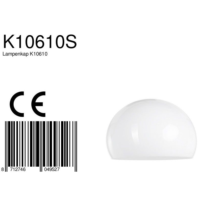 Photo produit avec référence K10610S, logo CE et code-barres sur fond blanc