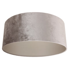 Lampenschirm K1066GS aus silbernem Samt