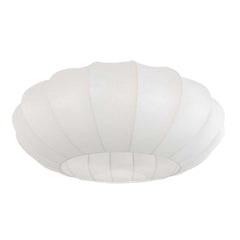 Ovaler Lampenschirm 60 cm aus weißer Seide