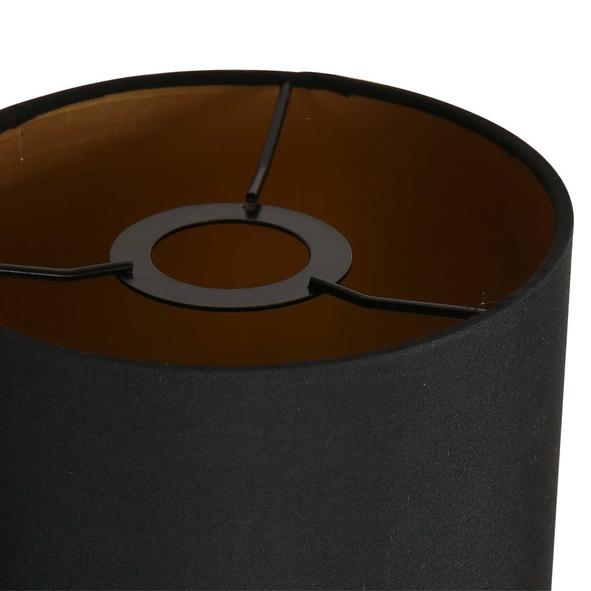 Détail du dessus : armature noire en croix et douille centrale