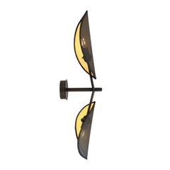 Wandleuchte Vene in Schwarz und Gold