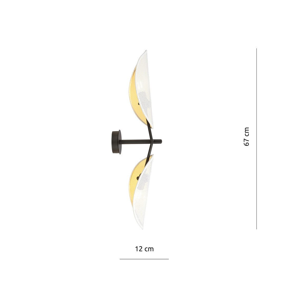 Schéma de dimensions indiquant une hauteur de 67 cm et une largeur de 12 cm