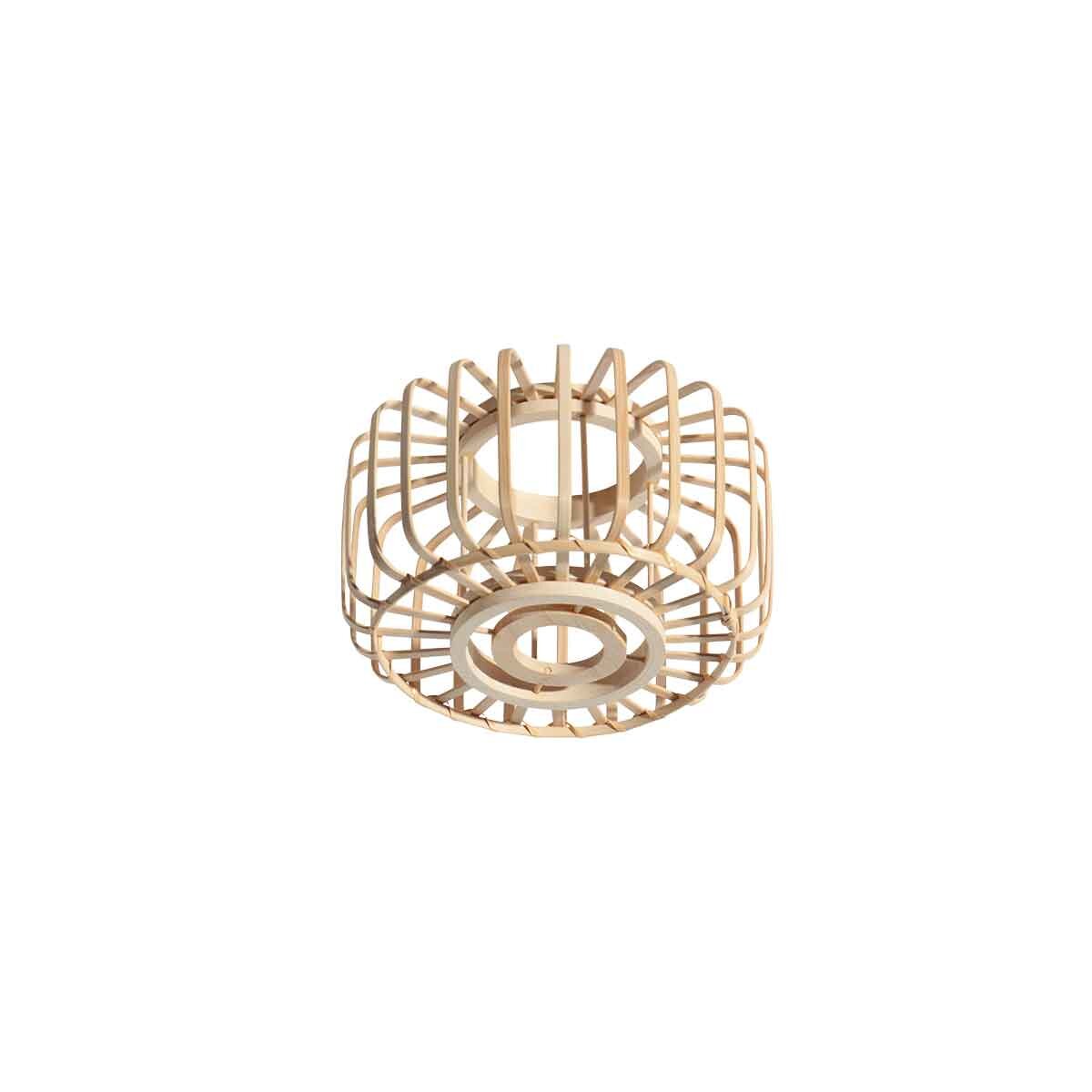 Vue plongeante montrant le dessous et la structure ouverte du luminaire