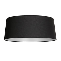 Lampenschirm K2010SS – aus schwarzem Leinen mit weißer Innenseite Ø48 cm