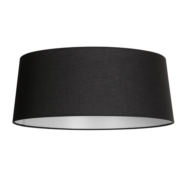 Lampenschirm K2010SS – aus schwarzem Leinen mit weißer Innenseite Ø48 cm
