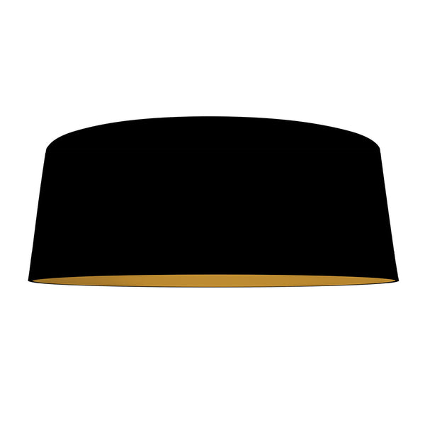 Lampenschirm K2013SS – schwarzes Leinen mit goldener Innenseite Ø60 cm