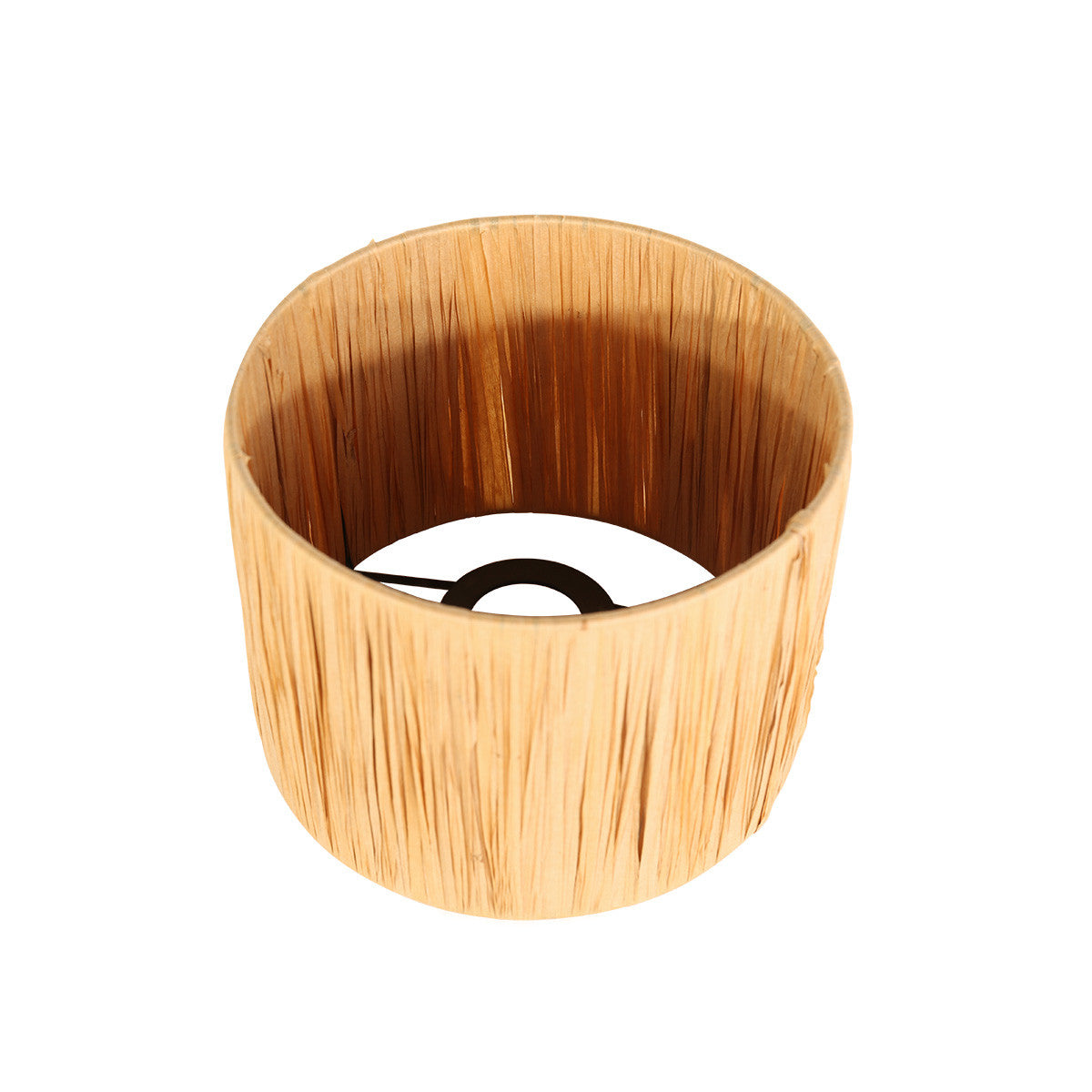 Vue de dessus dévoilant l'intérieur tressé et la bague de fixation