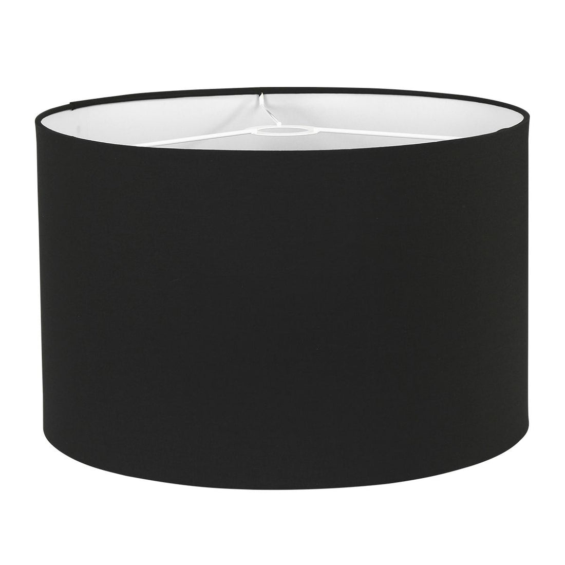 Runder Lampenschirm K7976SS aus schwarzem Leinen