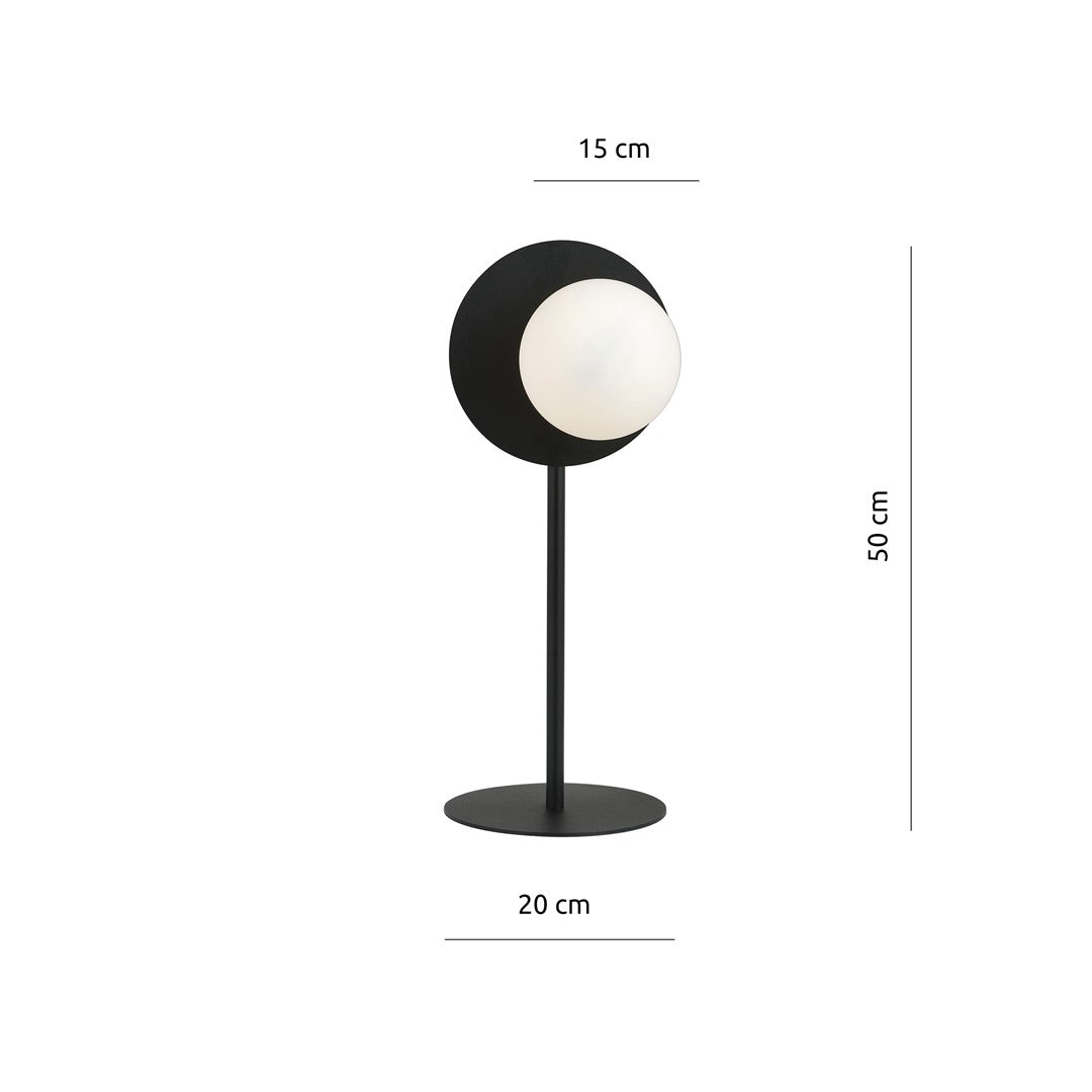 Schéma de dimensions du luminaire avec hauteur 50 cm et largeur 15 cm.