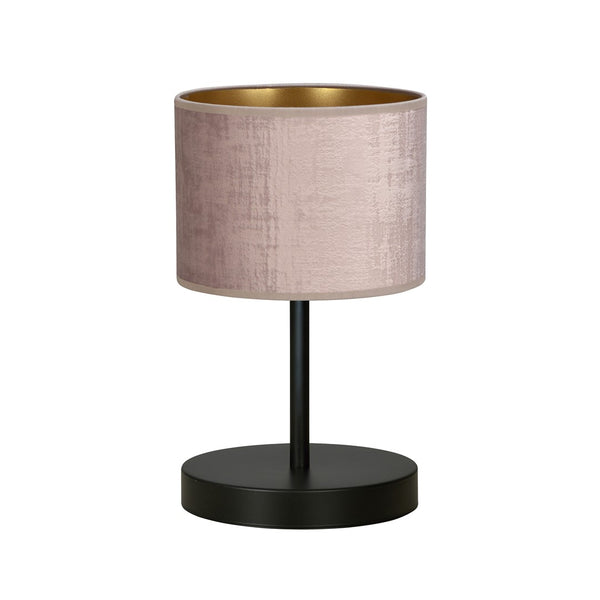 Nachttischlampe Hilde schwarz und rosa