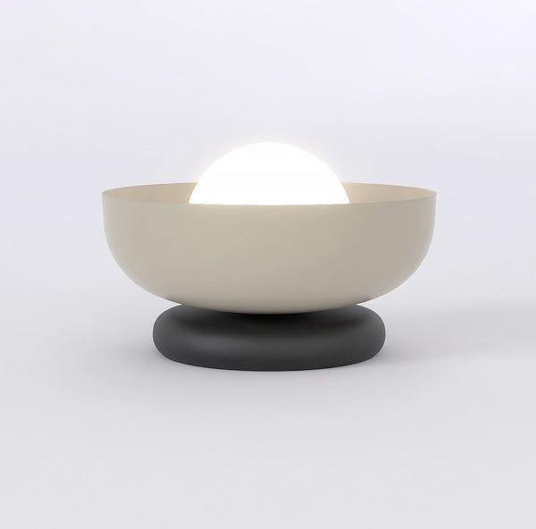 Nachtischlampe Ozzy schwarz und mokka
