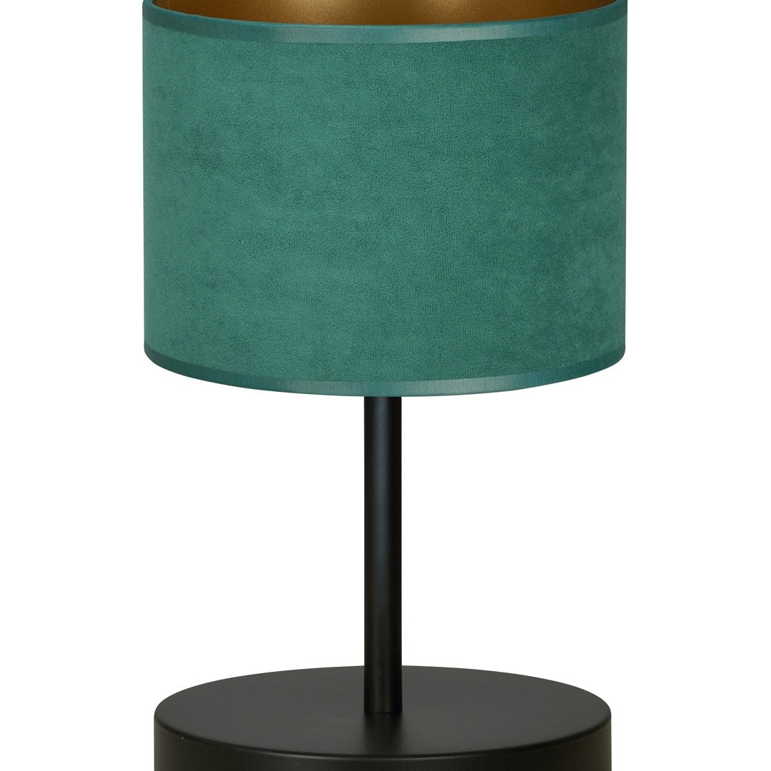 Nachttischlampe Hilde schwarz und grün