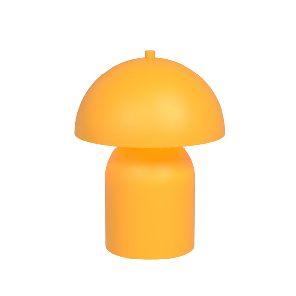 Orangefarbene Pilz-Nachttischlampe