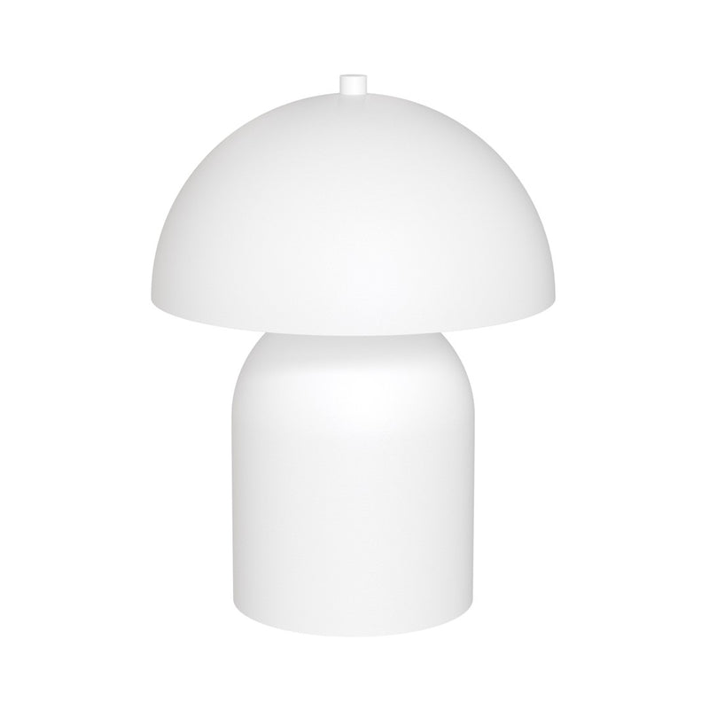 Weiße Pilz-Nachttischlampe