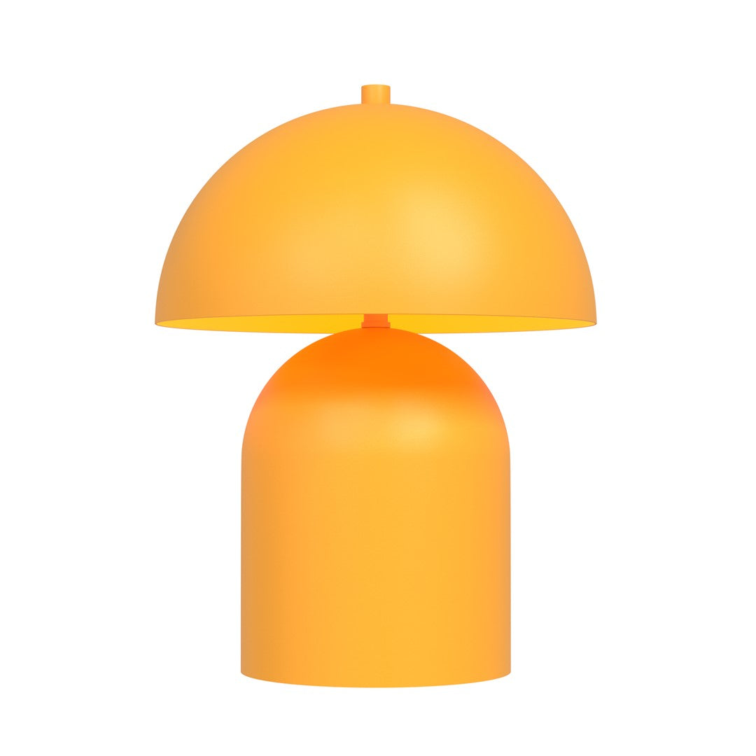 Orangefarbene Pilz-Nachttischlampe