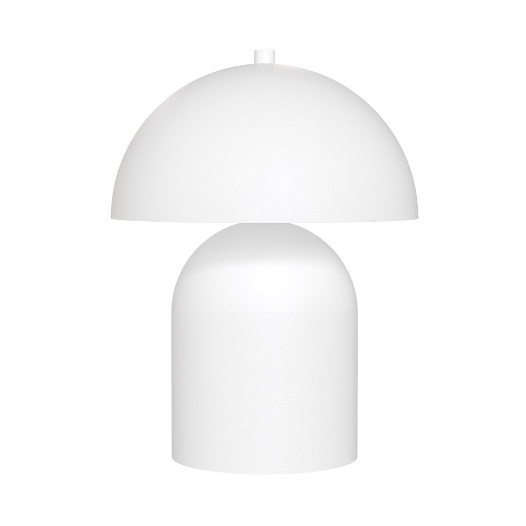 Weiße Pilz-Nachttischlampe