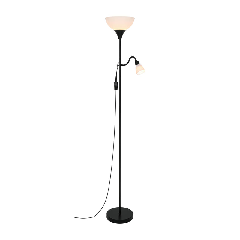 Lampadaire Lauria noir, verre
