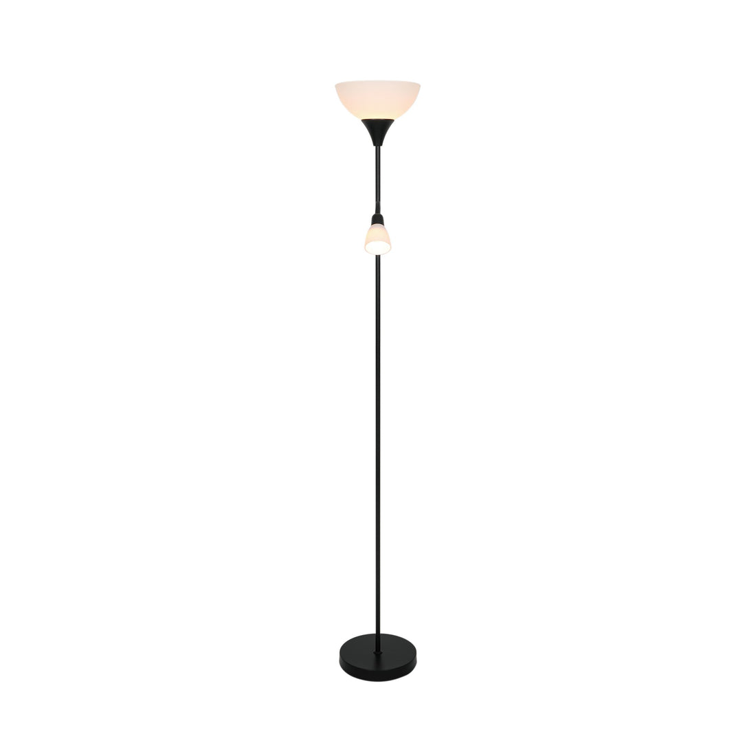 Lampadaire Lauria noir, verre