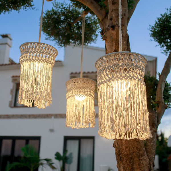Mykonos Hang Außenleuchte aus Baumwolle