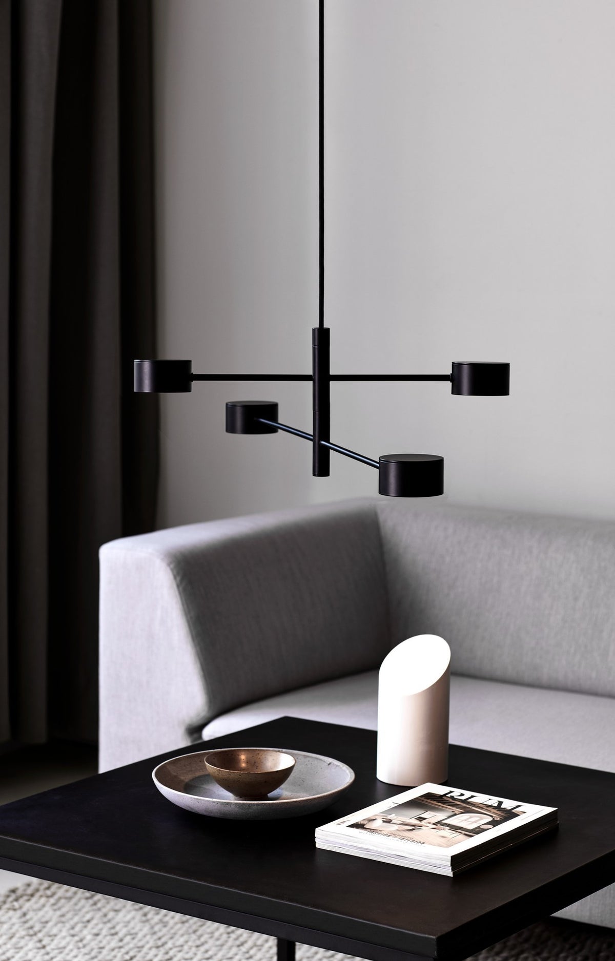 Suspension LED Clyde 4-Spot noire