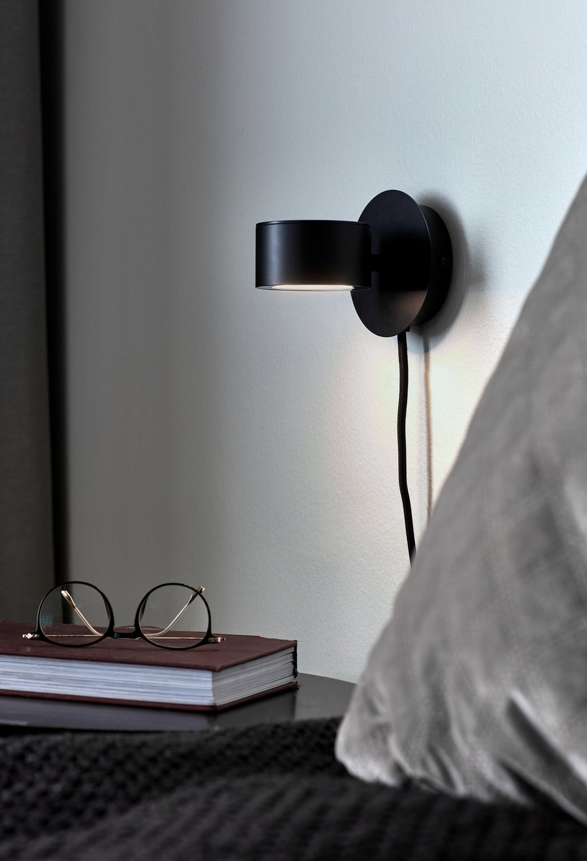 Applique murale LED Clyde noire