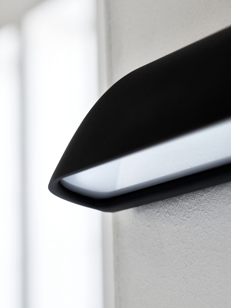 Applique extérieure LED Front 36 noire, IP44