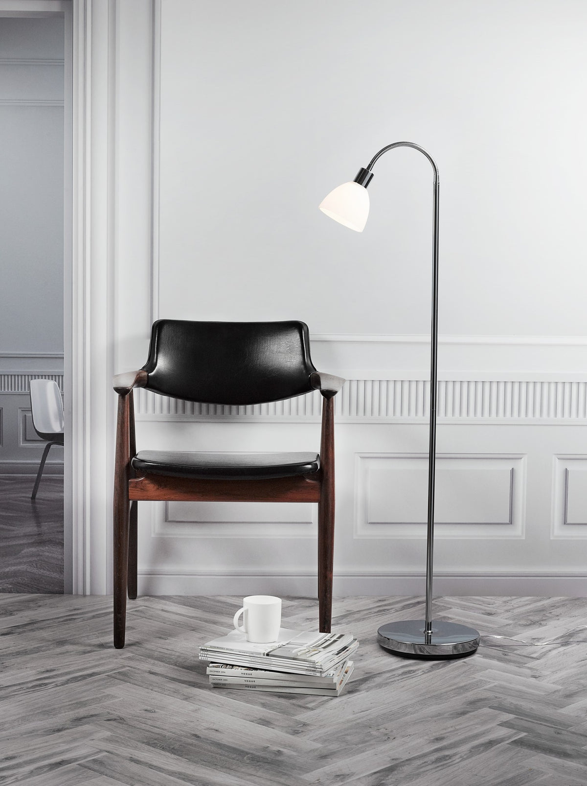 Lampadaire Ray Single, verre