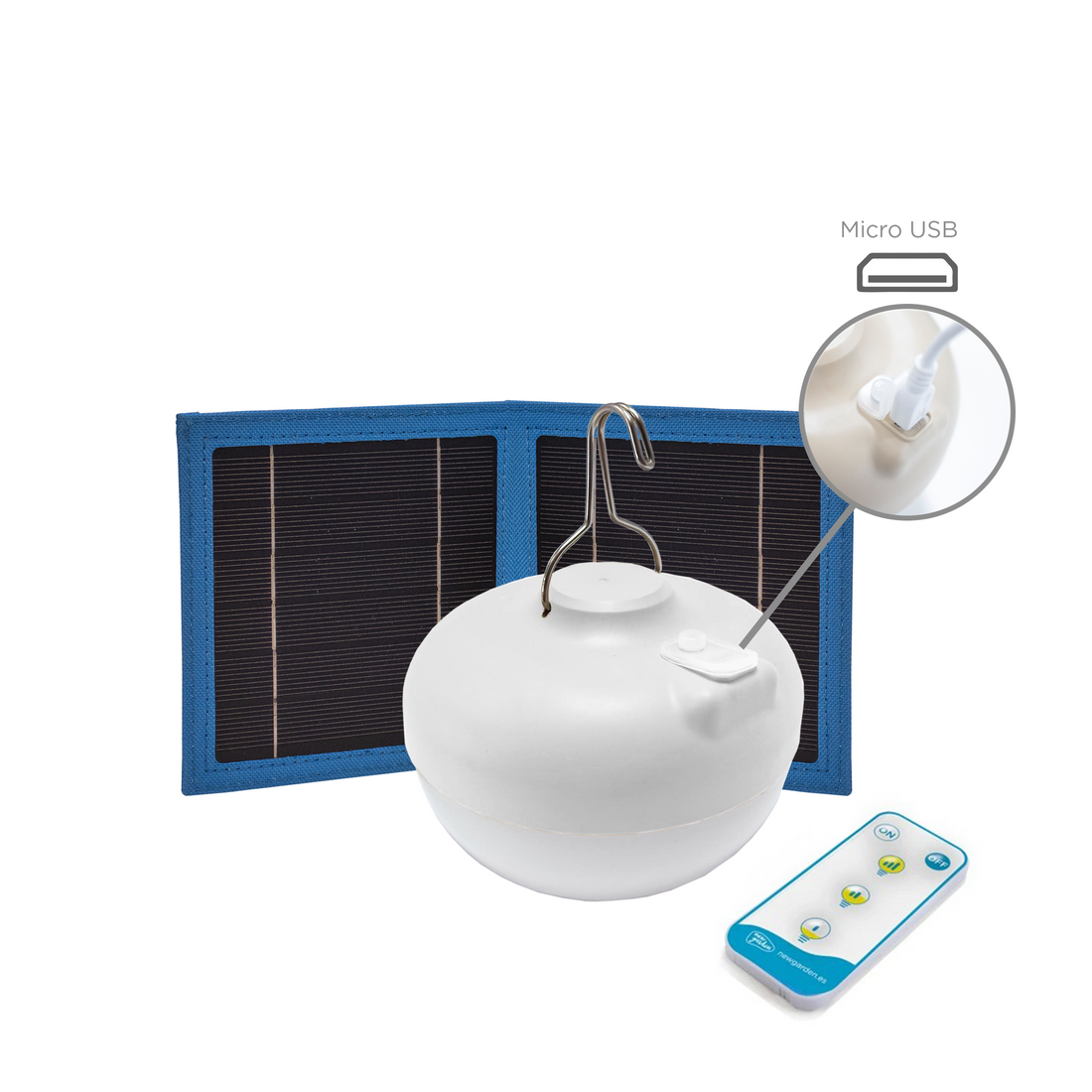 Tragbare Cherry-Solarleuchte mit faltbarem Panel