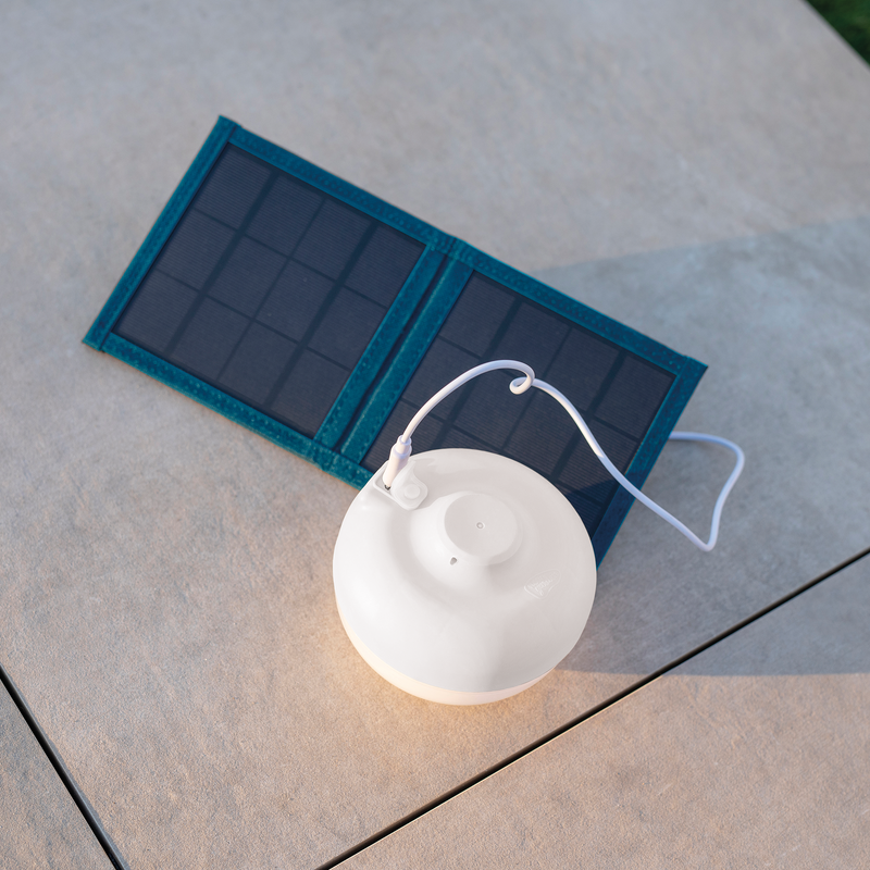 Tragbare Cherry-Solarleuchte mit faltbarem Panel