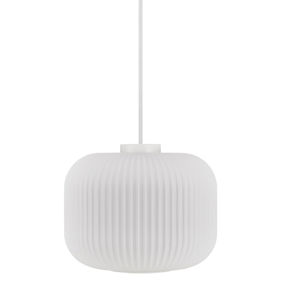 Autre angle du diffuseur cylindrique blanc aux nervures verticales régulières