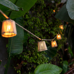Okinawa Outdoor-Lichterkette aus Bambus
