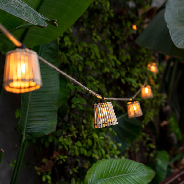 Okinawa Outdoor-Lichterkette aus Bambus