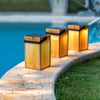 Tragbare Solar-Laterne Okinawa aus Bambus