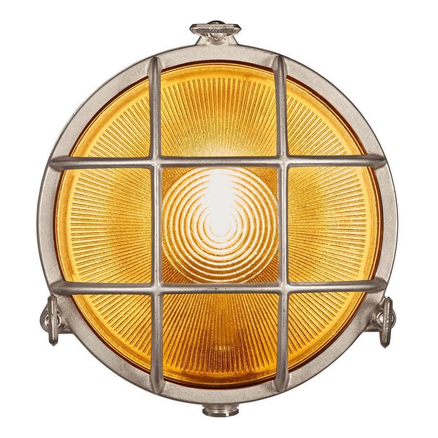 Applique extérieure Polperro nickel, verre, IP64
