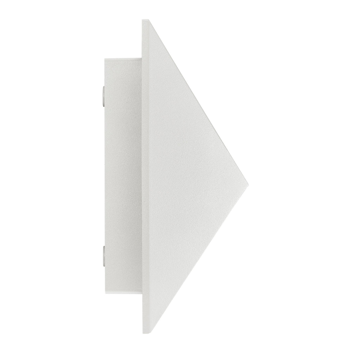 Profil latéral de l'applique rectangulaire illustrant son design géométrique et sa saillie murale