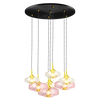 Rosace Roxanne 07 – Suspension architecturale 7 lumières en verre soufflé, style contemporain