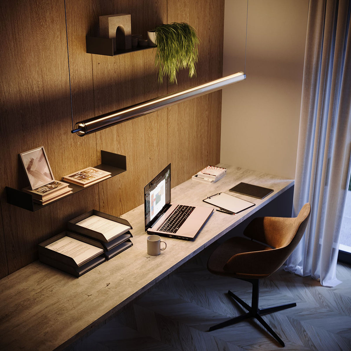Suspension LED Ranya en verre éclairage haut et bas, télécommande