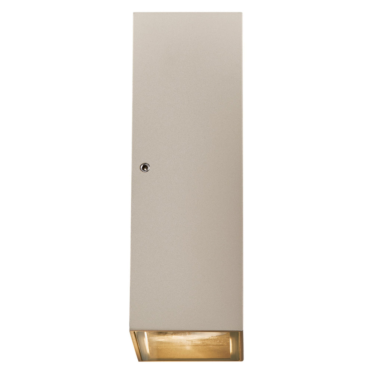 Vue arrière ou latérale de l'applique beige, détail du trou de fixation.