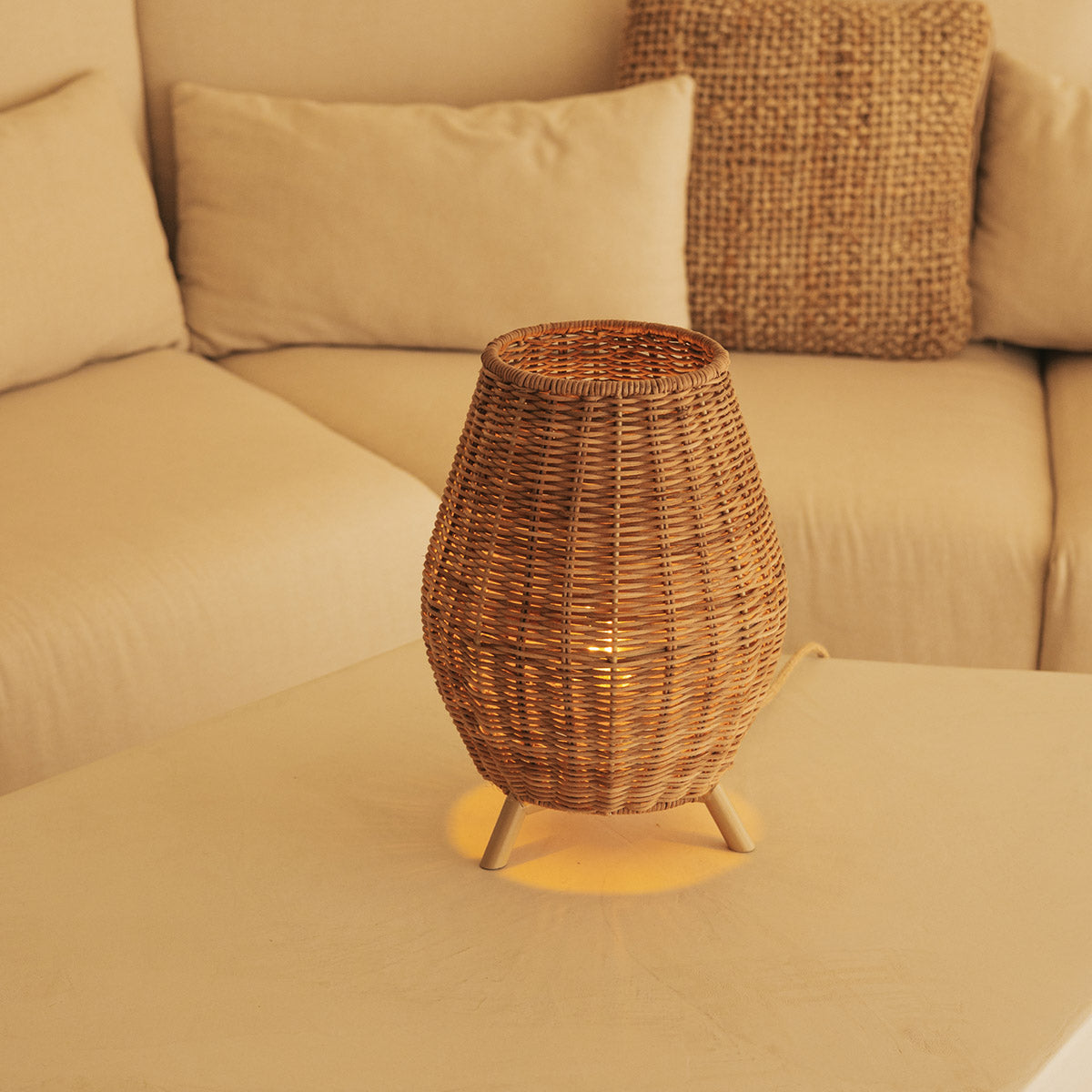 Lampe à poser Saona 30 en fibres naturelles