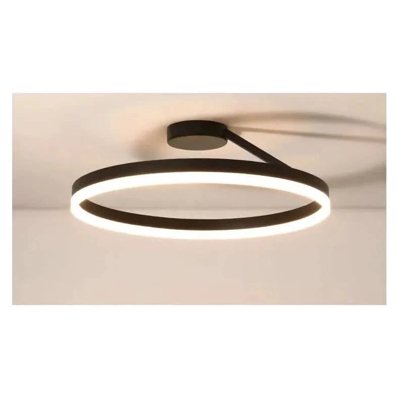 Minimalism Round Chandeliers Light For Bedroom Kitchen Living Room Indoor Lighting Home Decor Luster White Black Luxury Lighting | Designix -  A Black 60CM natural white light - https://designix.fr/