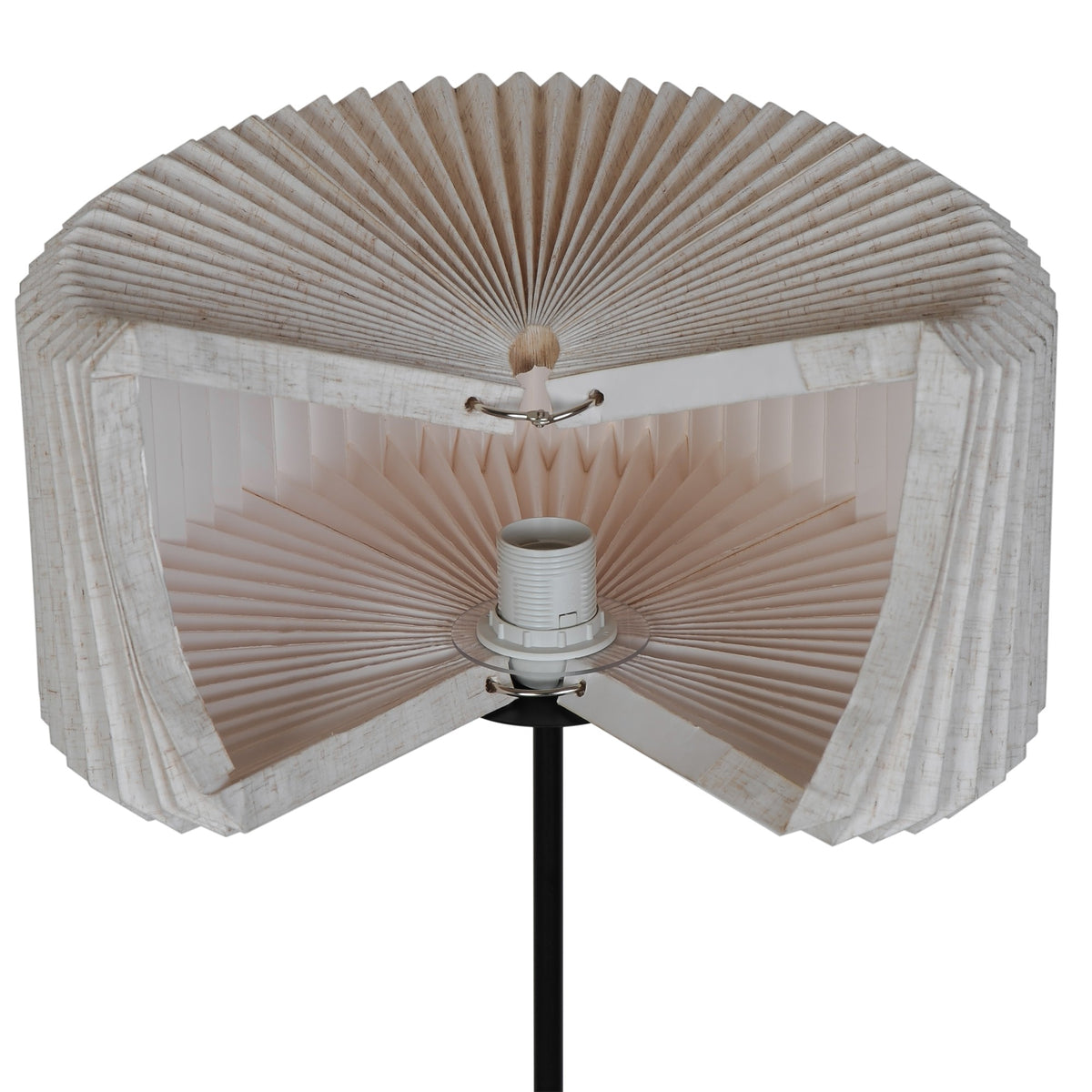 Lampadaire Vivienne noir, tissu